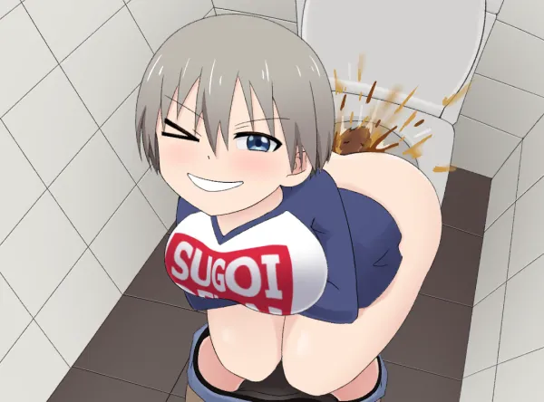 Uzaki-Chan Toilet Teasing!